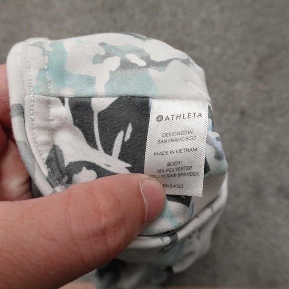 Athleta Leggings Womens Large Multicolor Floral High Rise Yoga Workout Pants - Picture 4 of 11